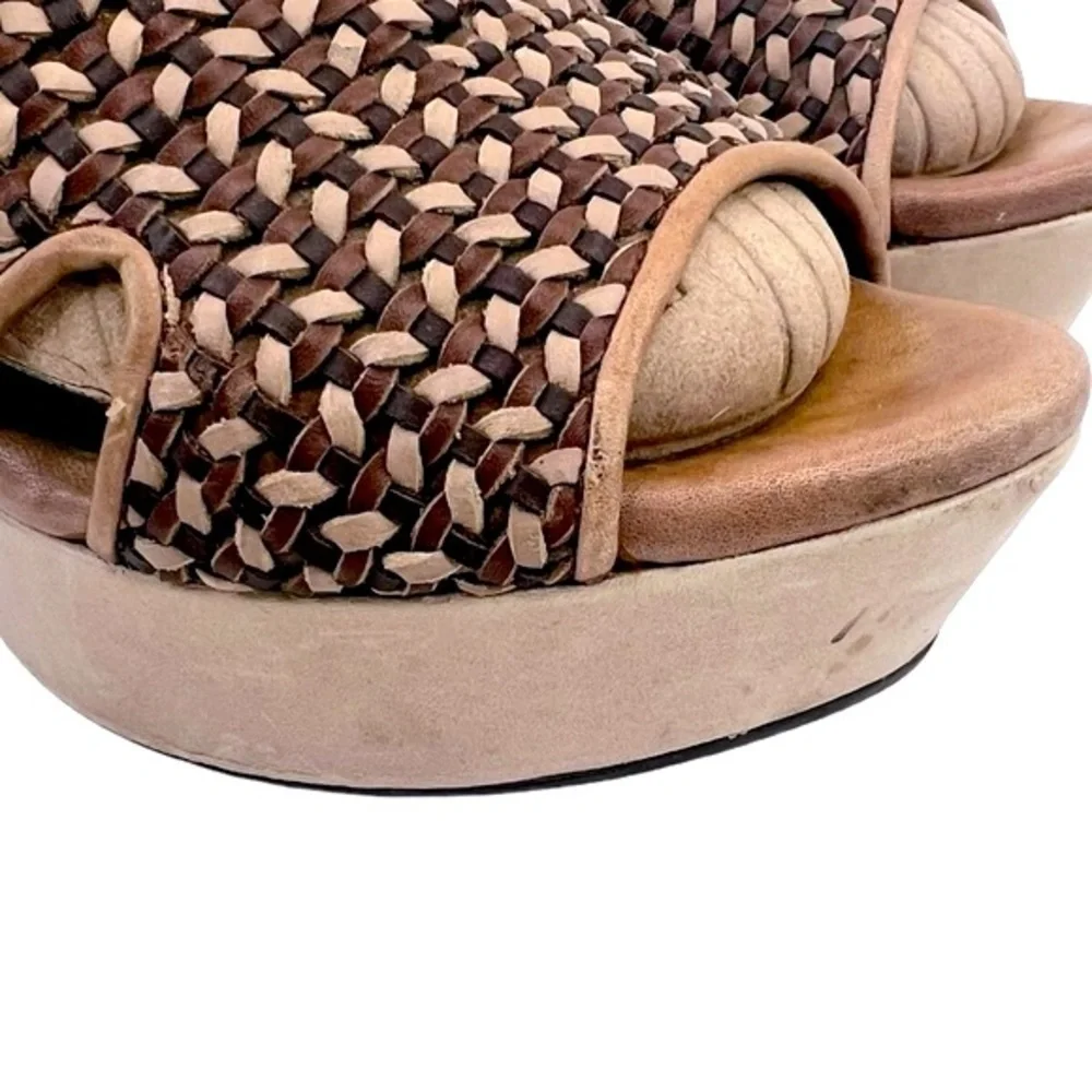 UGG Weaved Heeled Platform Sandals